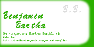 benjamin bartha business card